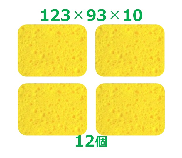 干渉波スポンジ 123×93×10（12個）平型